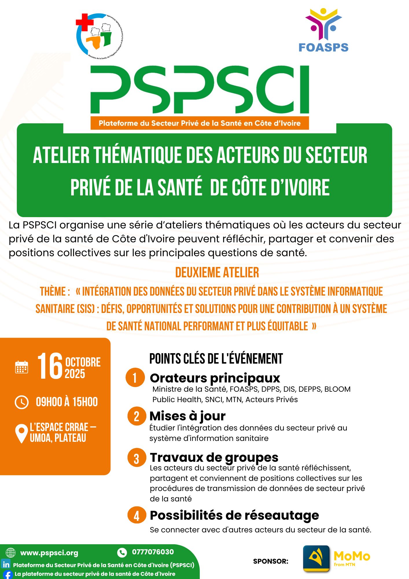 2e Atelier Thématique - La PSPSCI vous donne rendez-vous